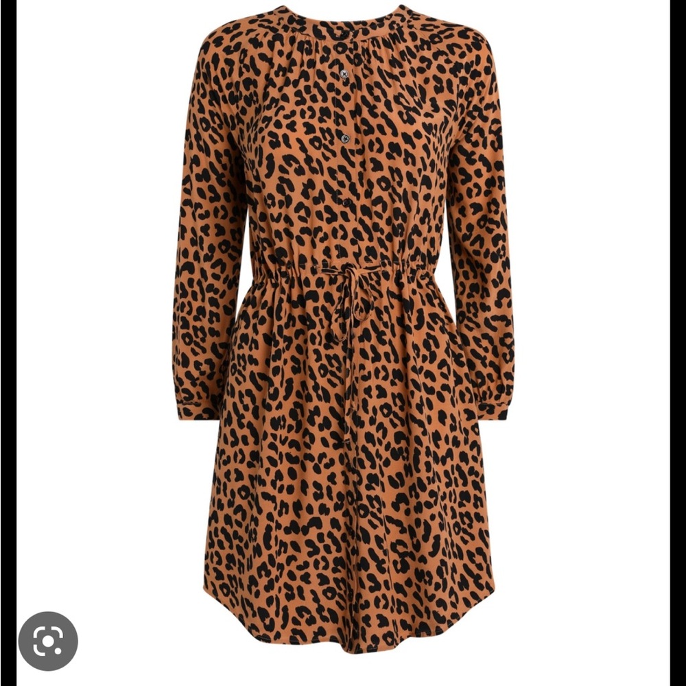 Rails leopard print Bella shirt dress